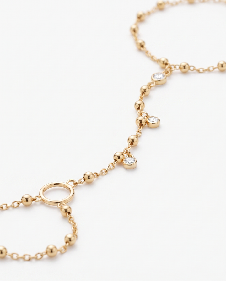 Rhéa Hand Bracelet in Gold